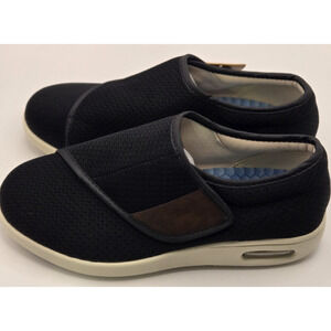 Pitechoice Comfort Walking Shoes Black Size 9 w/ Extra Insoles New